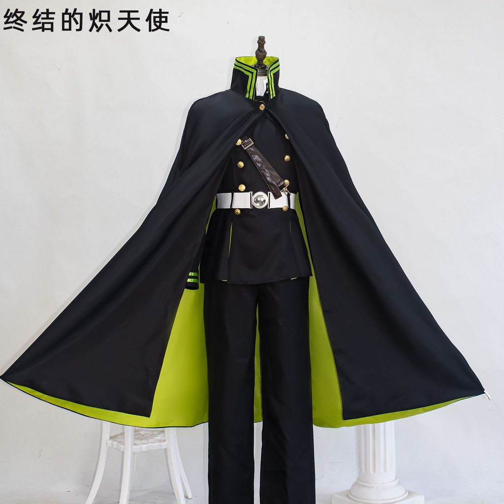 Seraph of the End ชุดคอสเพลย์Yuichiro มีกาล พร้อมเสื้อคลุมยาวสำหรับคอสเพลย์