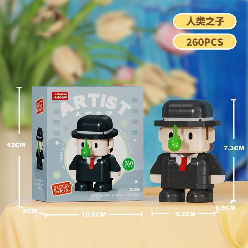 JUA Micro-particle building block figures Q The characters are cute Q Cute ins Children's educationa