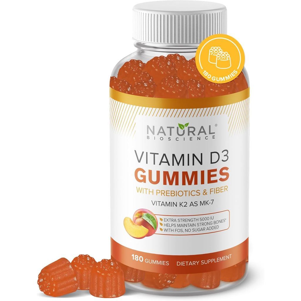 วิตามินปราศจากน้ําตาล D3K2 Jelly-Vitamin D3 Jelly 5000IU+K2MK780mcg, K2D3 วิตามิน DK2, ภูมิคุ้มกัน, 
