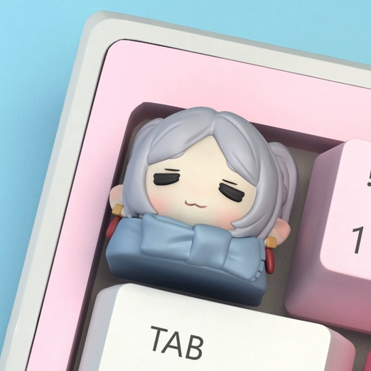 work egg keycaps keycap Fliren Keycap อะนิเมะ Keycap Creative Keycap ที่กําหนดเองคีย์บอร์ดสามมิติ Cr