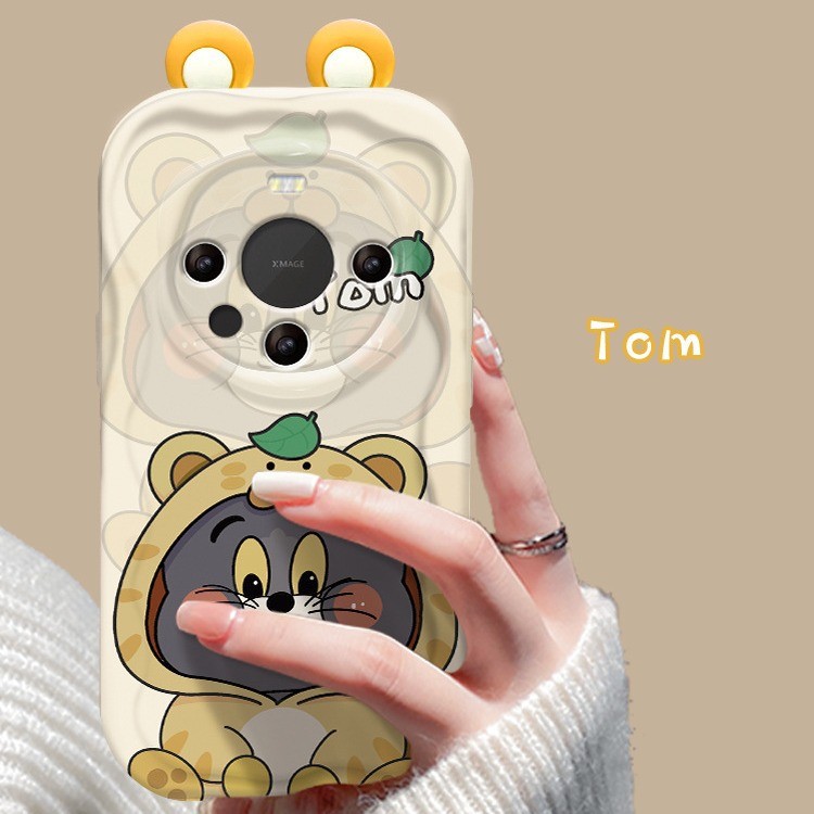 เหมาะสําหรับเคสโทรศัพท์ Huawei p70pro vivos18 ตุ๊กตาแมวและเมาส์น่ารัก oppo ซิลิโคน Xiaomi 14/13Ready