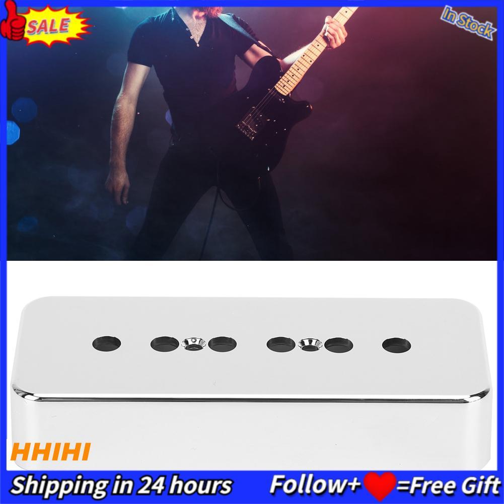 Hhihi 2 ชิ้นกีตาร์ Pickup Cover Soapbar ครอบคลุม Silver Chrome - Plating ABS เครื่องดนตรีอุปกรณ์เสริ