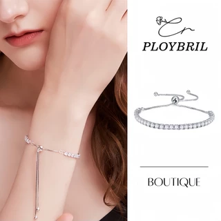 PLOYBRIL✨สร้อยข้อมือเพชร SHINE STAR RIVER สร้อยข้อมือเงิน สร้อยข้อมือผู้หญิง กําไลเงินแท้ กำไลแฟชั่น S036