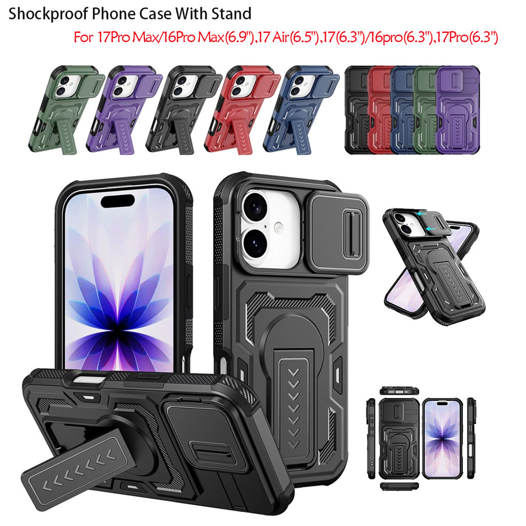 กล้องสไลด์ฝาครอบ Protector เคสโทรศัพท์กันกระแทกสําหรับ iphone 16/17Pro Max 17 Air 16pro 17Pro พร้อมข