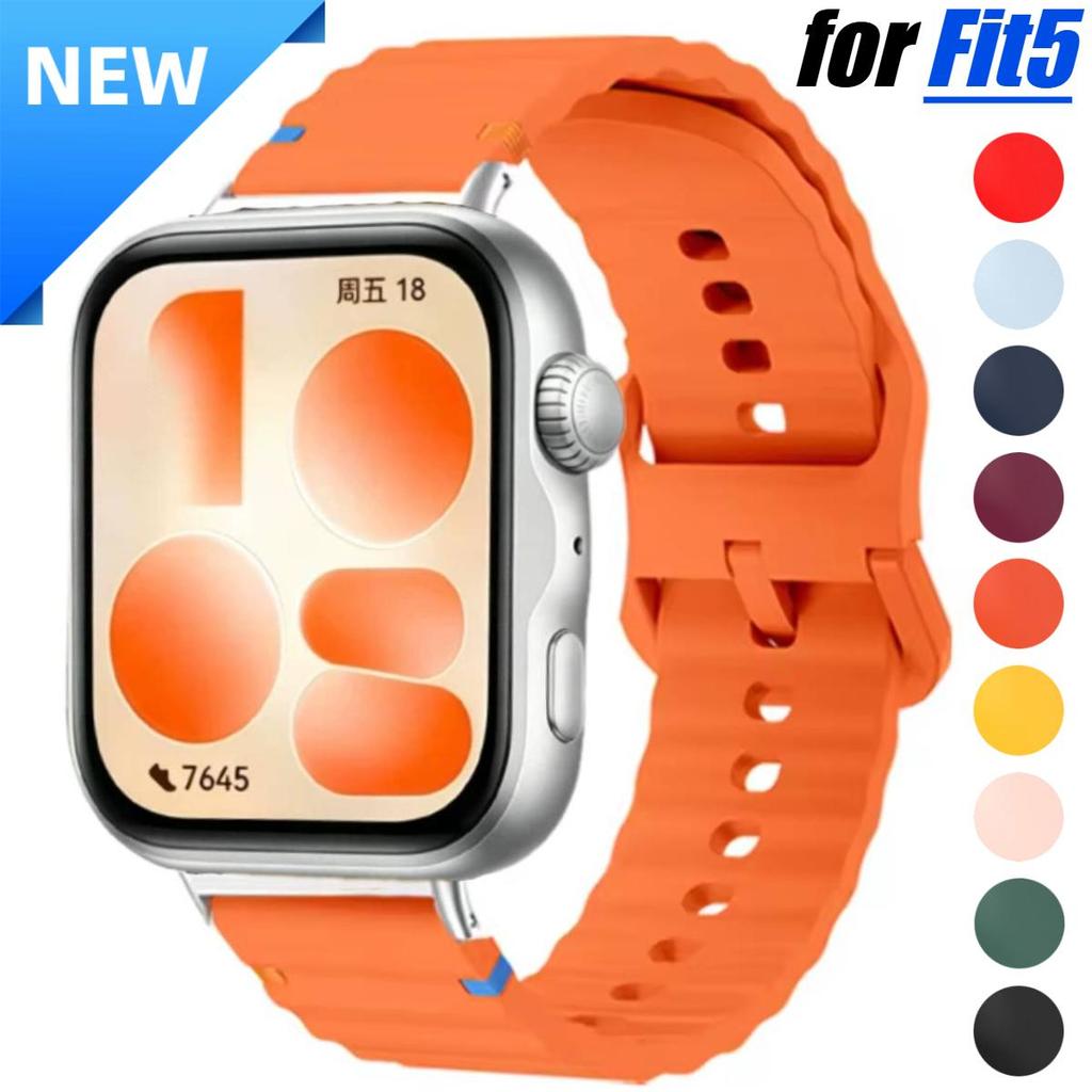 ซิลิโคนกีฬาสําหรับ Huawei Watch Fit 5 Fit5 Pro นาฬิกา Fit4 Fit4 Pro สร้อยข้อมือ Correas Watchband สําหรับ Huawei นาฬิกา Fit3 Band สายรัดข้อมือนุ่ม