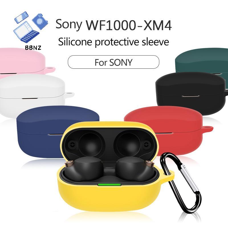 [BBNZ] เคสซิลิโคนอ่อนนุ่มสําหรับ WF-1000XM4 หูฟังฝาครอบป้องกันกล่องชาร์จเชลล์หูฟังไร้สายเกราะป้องกันพร้อมตะขอ TH