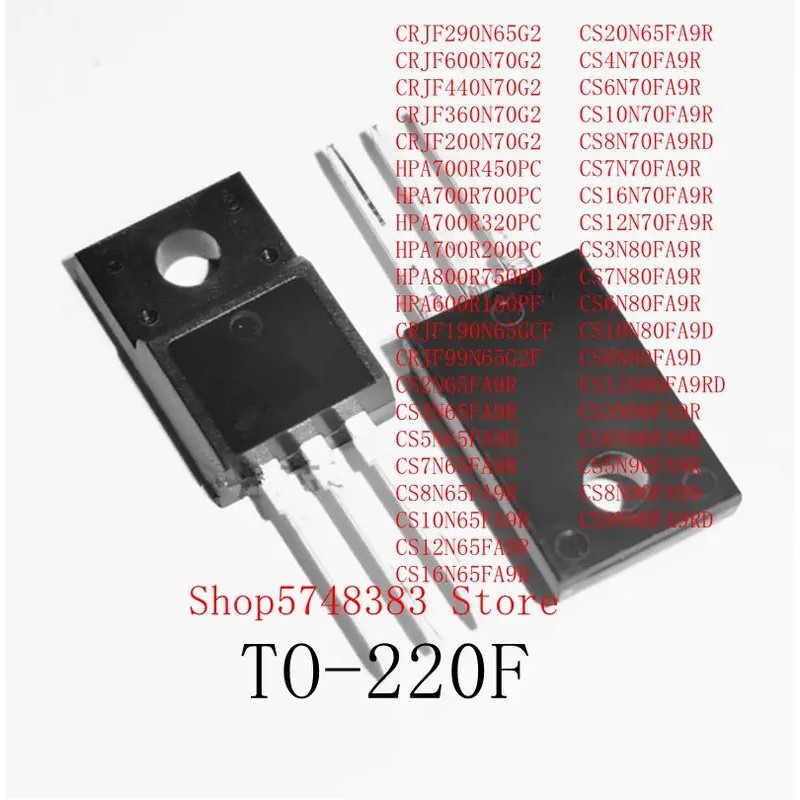 5PCS HPA600R160PF CRJF190N65GCF CRJF99N65G2F CS2N65FA9R CS4N65FA9R CS5N65FA9R CS7N65FA9R CS12F20F9R 