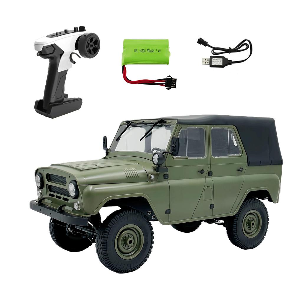 WPL C94 รีโมทคอนโทรลรถ 2.4G จําลอง UAZ-469 ปีนเขา 4WD รถออฟโรดของขวัญของเล่น
