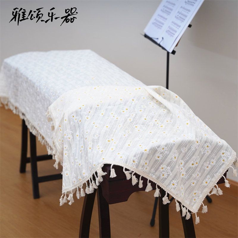 ใหม่guzhengฝุ่นผ้าลูกไม้เปียโนClotสไตล์ใหม่guzheng Anti-ฝุ่นผ้าลูกไม้เปียโนปกผ้า163cm Universalปกผ้า