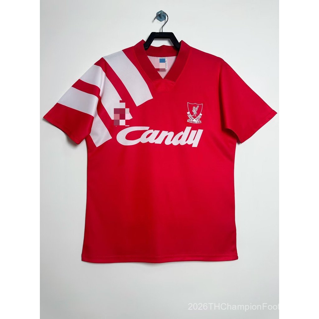 เสื้อฟุตบอลแขนสั้น Liverpool Retro SSS+1991-92 Liverpool Home Retro