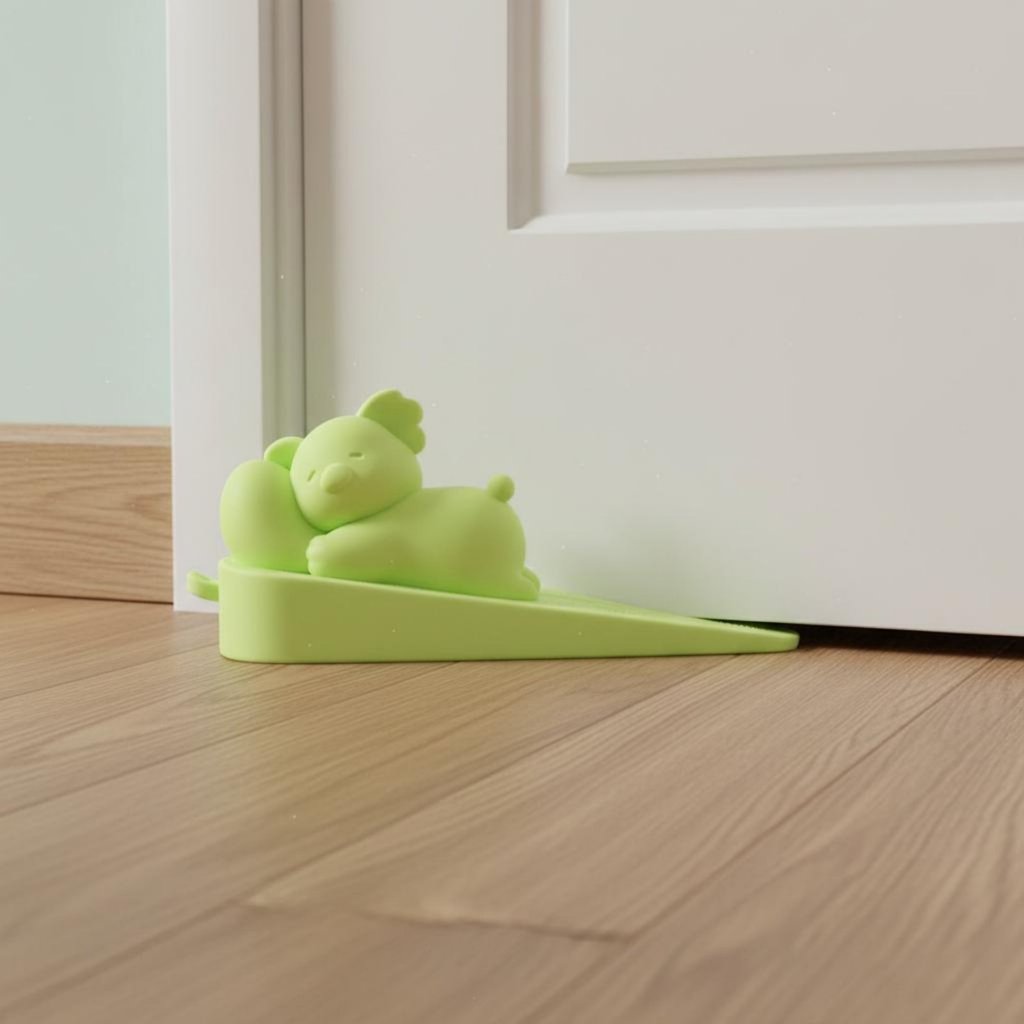 No Drill Cute Creature Door Stopper Anti-Scratch Creature Door Stop Airflow Blocking
