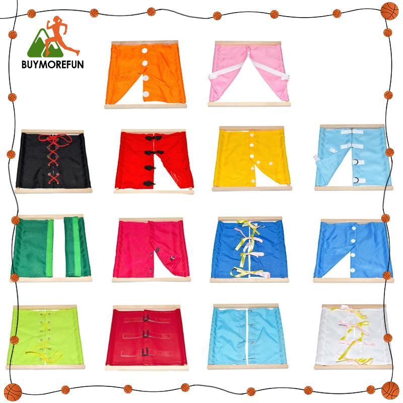 [ซื้อเพิ่มเติมสนุก] Montessori ราวแขวนเสื้อผ้าของเล่นเพื่อการศึกษาการเรียนรู้ในช่วงต้นเครื่องมืออุปกรณ์การฝึกอบรมของเล่นประสาทสัมผัสสําหรับเด็กวัยหัดเดินใน