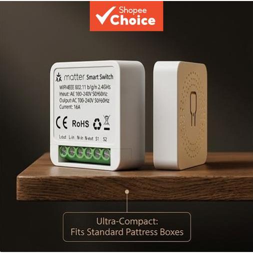 สําหรับ Matter Wifi สมาร์ทสวิทช์โมดูลรีเลย์ Breaker รีโมทคอนโทรลไร้สายทํางานร่วมกับ Siri Alexa Google Home Life