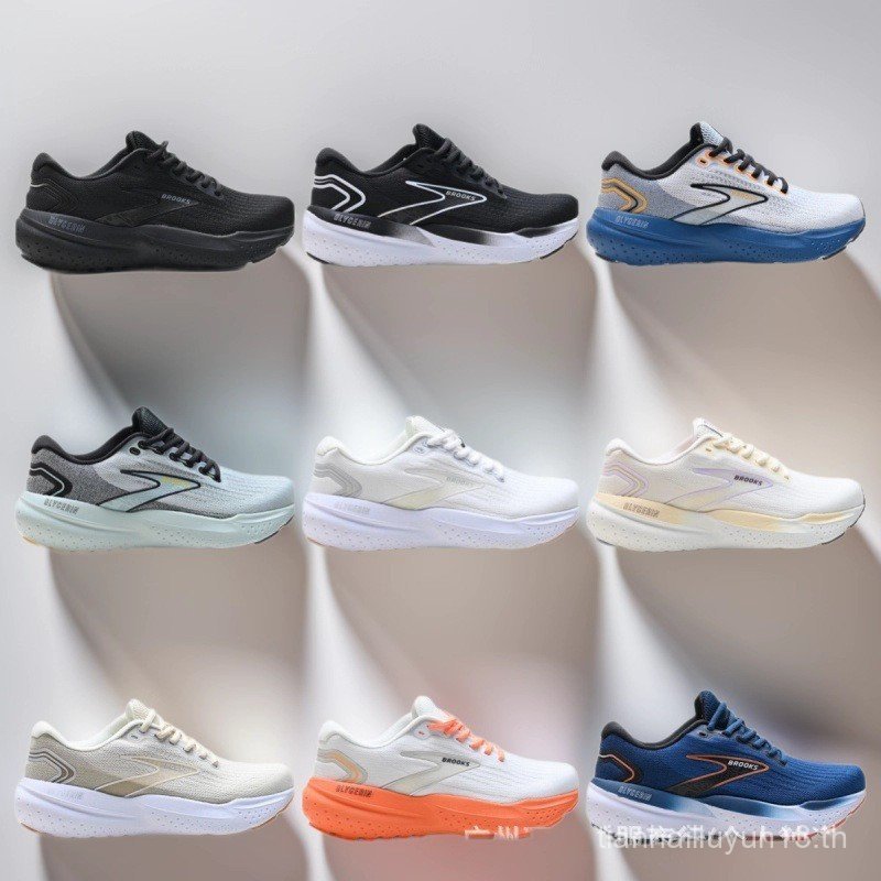 {พร้อมกล่อง } Brooks Brooks Glycerin Glycerin 21 Cushioning Breathable Anti-slip Casual Running Shoe