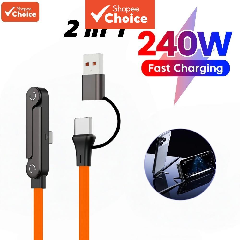 ที่วางชาร์จเร็วพิเศษแบบสากล 240W PD พร้อมสายเกมมิ่งแบบมองไม่เห็นและขาตั้ง สําหรับแท็บเล็ต ไอโฟน ซัมซุง