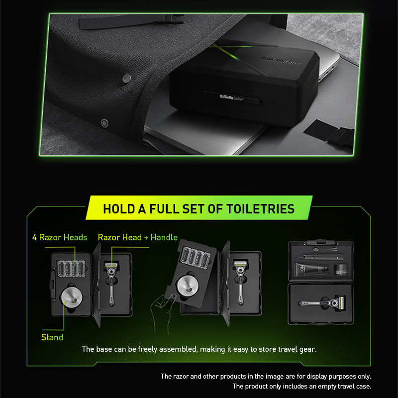 Gillette Labs Travel Box ใช้งานร่วมกับ Labs Series Razors Storage Case