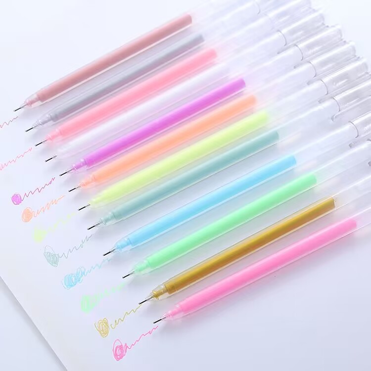 Pastel Highlighter Pastel Pastel ปากกานักเรียน Marker สีเครื่องเขียนสํานักงานขนาดใหญ่ความจุภาพวาดคู่