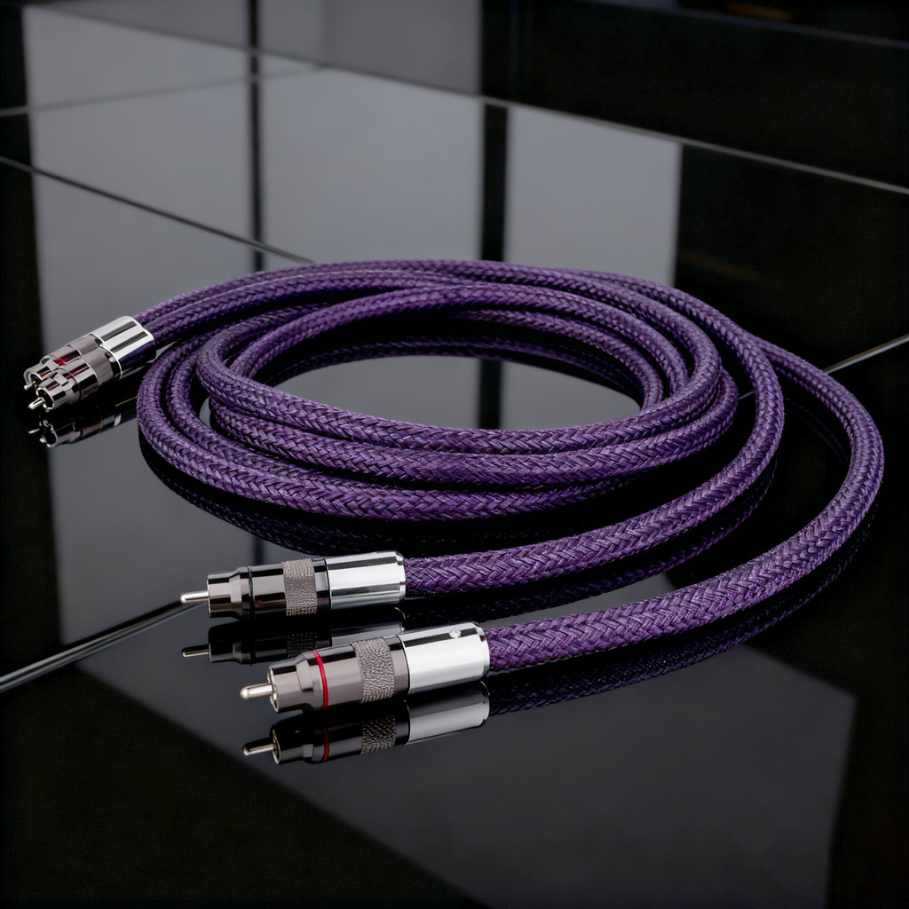 HiFi สาย RCA Silver Plated RCA เชื่อมต่อกัน Audio Cable สาย Phono rca