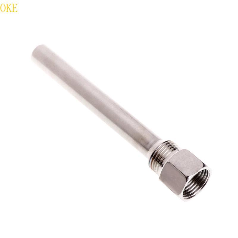 OKE Thermocouple Tube Thermowell 304 สแตนเลส 1 2 BSP G Thread OD6mm Immersion Sleeve Pocket สําหรับอ