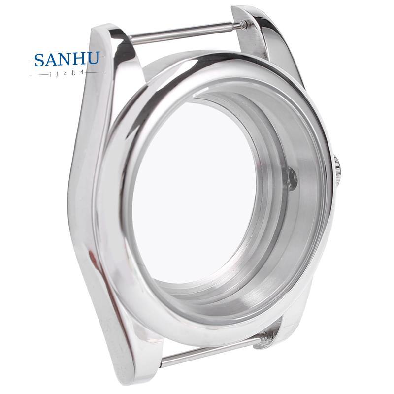 39 มม.สแตนเลสสตีลขัดเงา Sapphire Glass Fit NH35/NH35A NH36/NH35A การเคลื่อนไหว,โปร่งใสปกหลัง