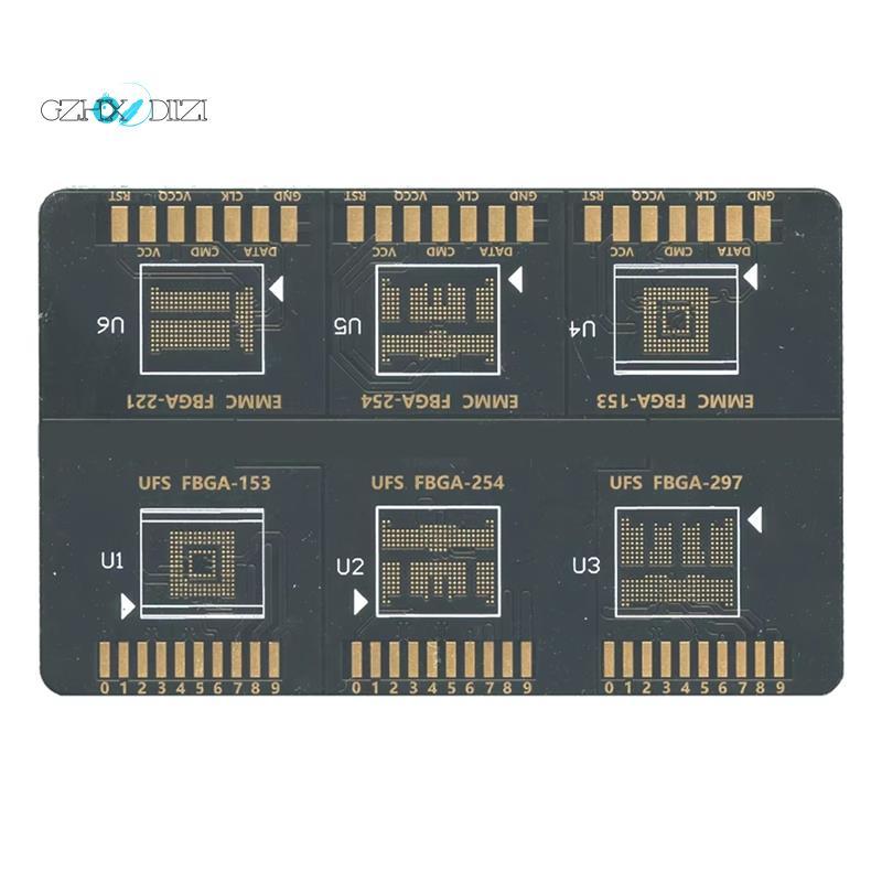 GzhxdiiziFlash 64 BGA& Flash 64 FBGA ISP EMMC UFS บอร์ดสําหรับ F64 Lite Ultra Box- FBGA 153 254 221/