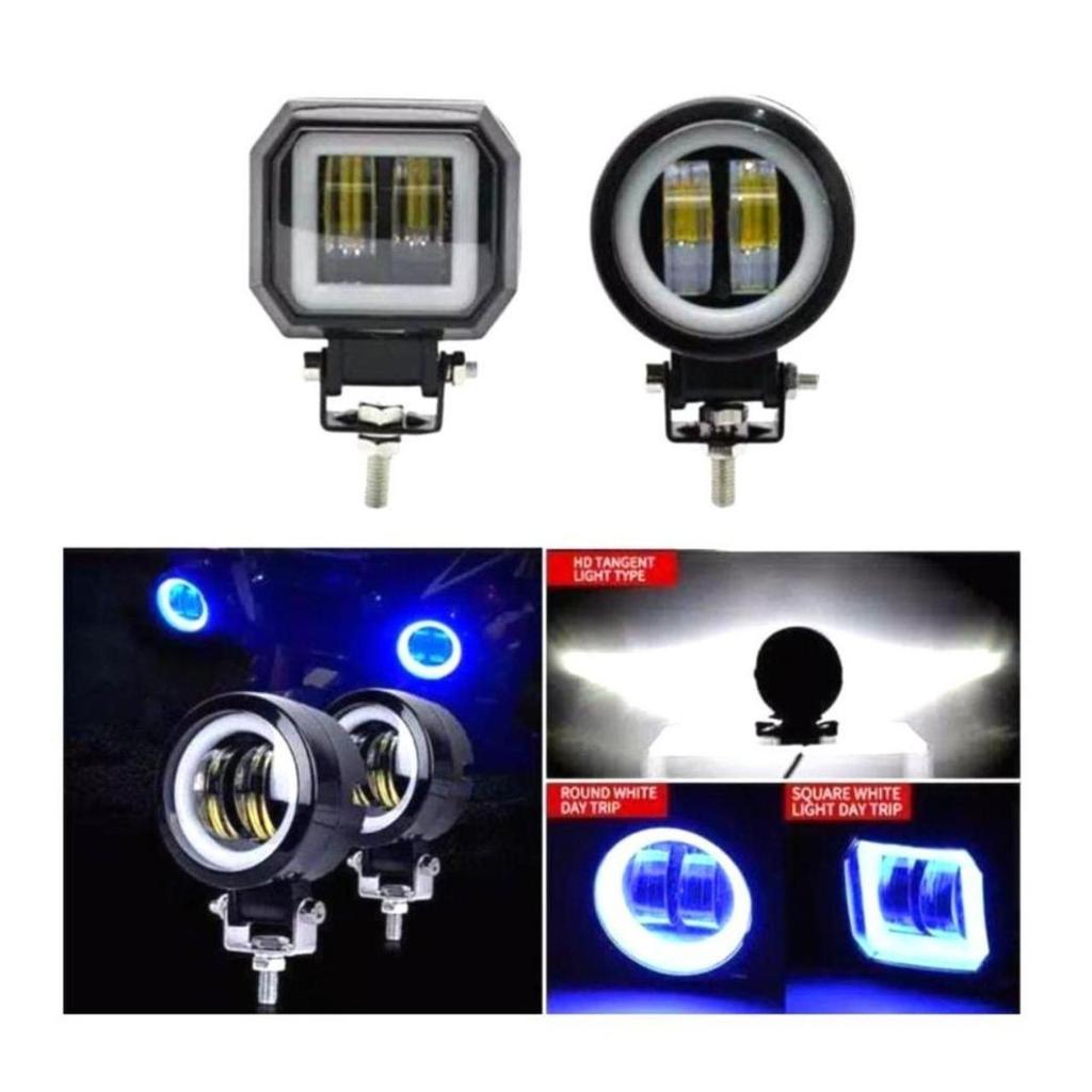 X2 20W 4D Daymaker LED Spotlight – Round Box DC 12-24V Car & Motorcycle
