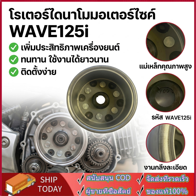 แม่เหล็กจานไฟ w125i S4 wave125i  WAVE110 WAVE125 โรเตอร์แม่เหล็กของรถจักรยานยนต์ โรเตอร์แม่เหล็กเจเนอเรชั่นที่สอง