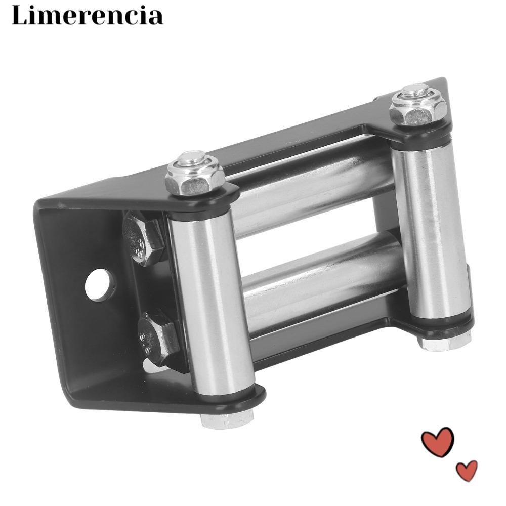 LIMERENCIA Winch Roller Fairlead, เหล็กความแข็งแรงสูง Universal Mount Roller Fairlead, ทนทาน 4500LB 