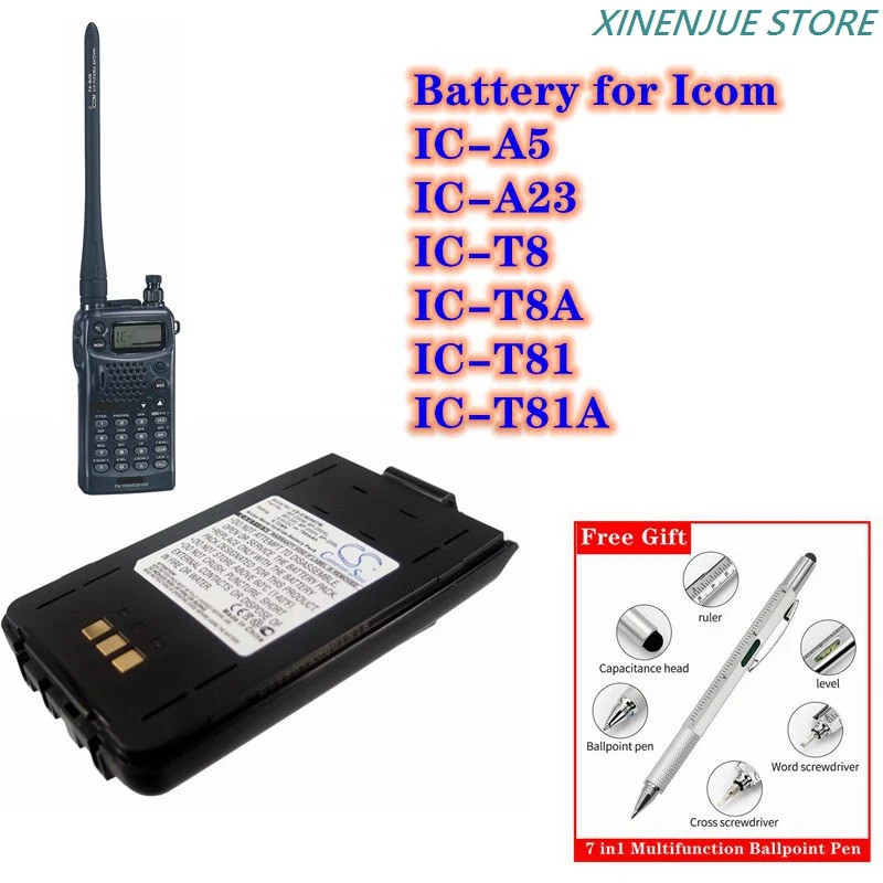 แบตเตอรี่วิทยุสองทาง 9.6V/700mAh BP-200, BP-200H, BP-200L, BP-200M, BP-200XL สําหรับ Icom IC-A5, IC-