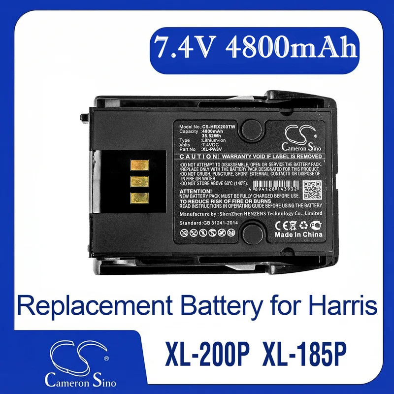 Cameron Sino เปลี่ยนแบตเตอรี่สําหรับ Harris XL-185P, XL-185Pi, XL-200P, XL-200Pi, เหมาะกับ P/N 14035