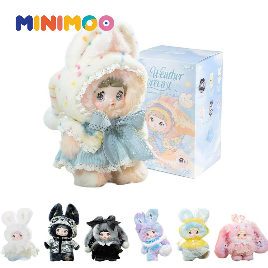 Nommi Weather Forecast Plush Blind Box Toy, 1 สุ่มรูปตุ๊กตา (1 ใน 7 รูปแบบ), พวงกุญแจสําหรับกระเป๋าเป้สะพายหลัง