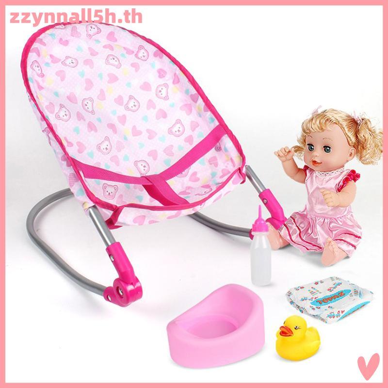 Zzynnall5h Doll House Accessories Roing Chairs Swing Bed เก้าอี้รับประทานอาหาร Baby Play House.