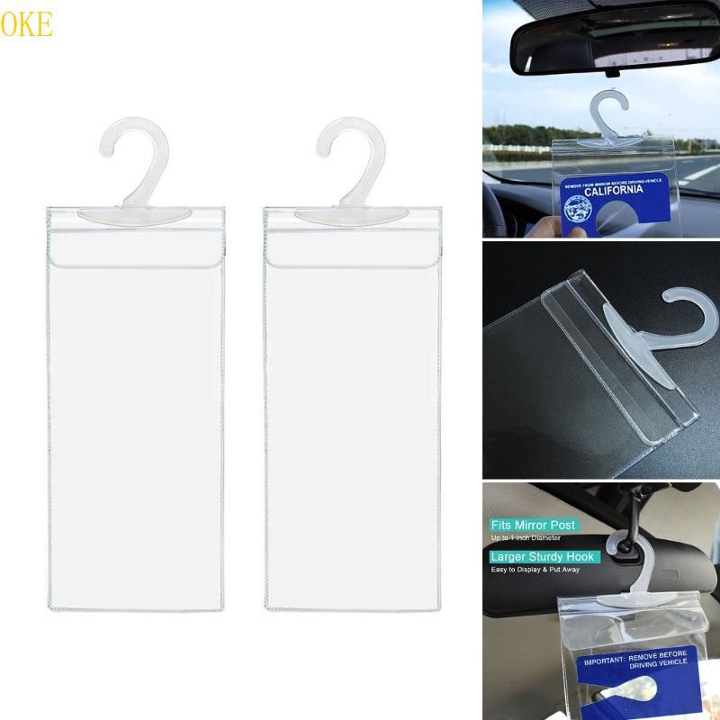 OKE 2 ชิ้น Handicap Placard ผู้ถือสําหรับรถยนต์โปร่งใส Handiพิการ Placard ผู้ถือ
