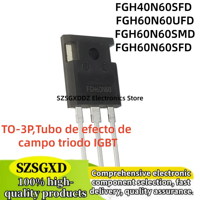 5PCS FGH60N60SFD FGH60N60UFD FGH60N60SMD TO-247 FGH60N60 TO3P Field Effect ทรานซิสเตอร์