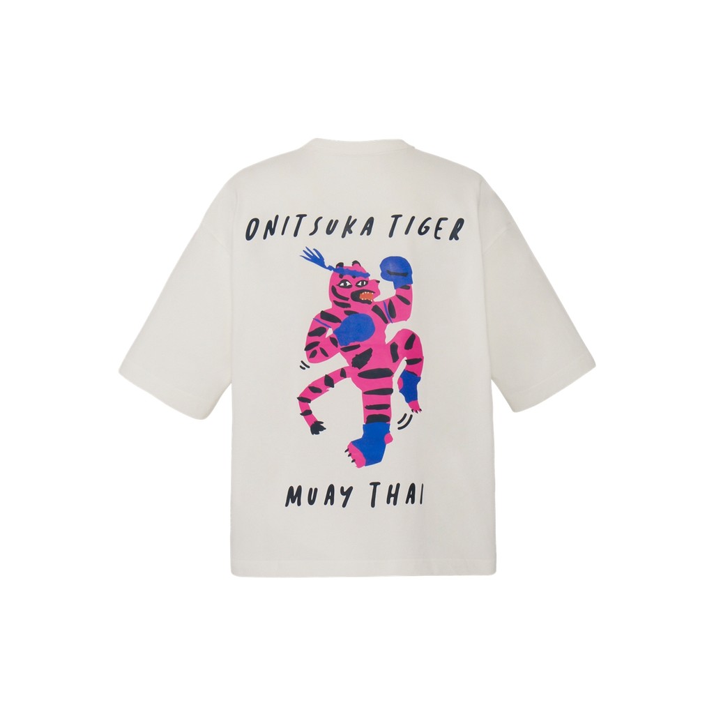 Onitsuka Tiger Thailand Limited Muay Thai Tiger Graphic Tee Thai Boxing Streetwear Adult Cotton T-Sh