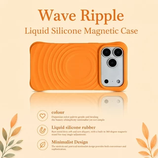 Wave Ripple รูปแบบซิลิโคนเหลวแม่เหล็กเคสโทรศัพท์สําหรับ IPhone 17 Pro Max Air 16 15 14 13 Pro Max Anti-Drop เกราะกันกระแทกปลอกนุ่ม