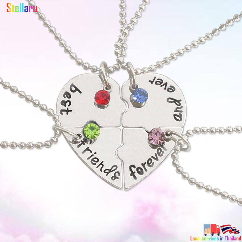 STELLARU 4 Bff Friend Love Necklace Best Friend Froever Necklace