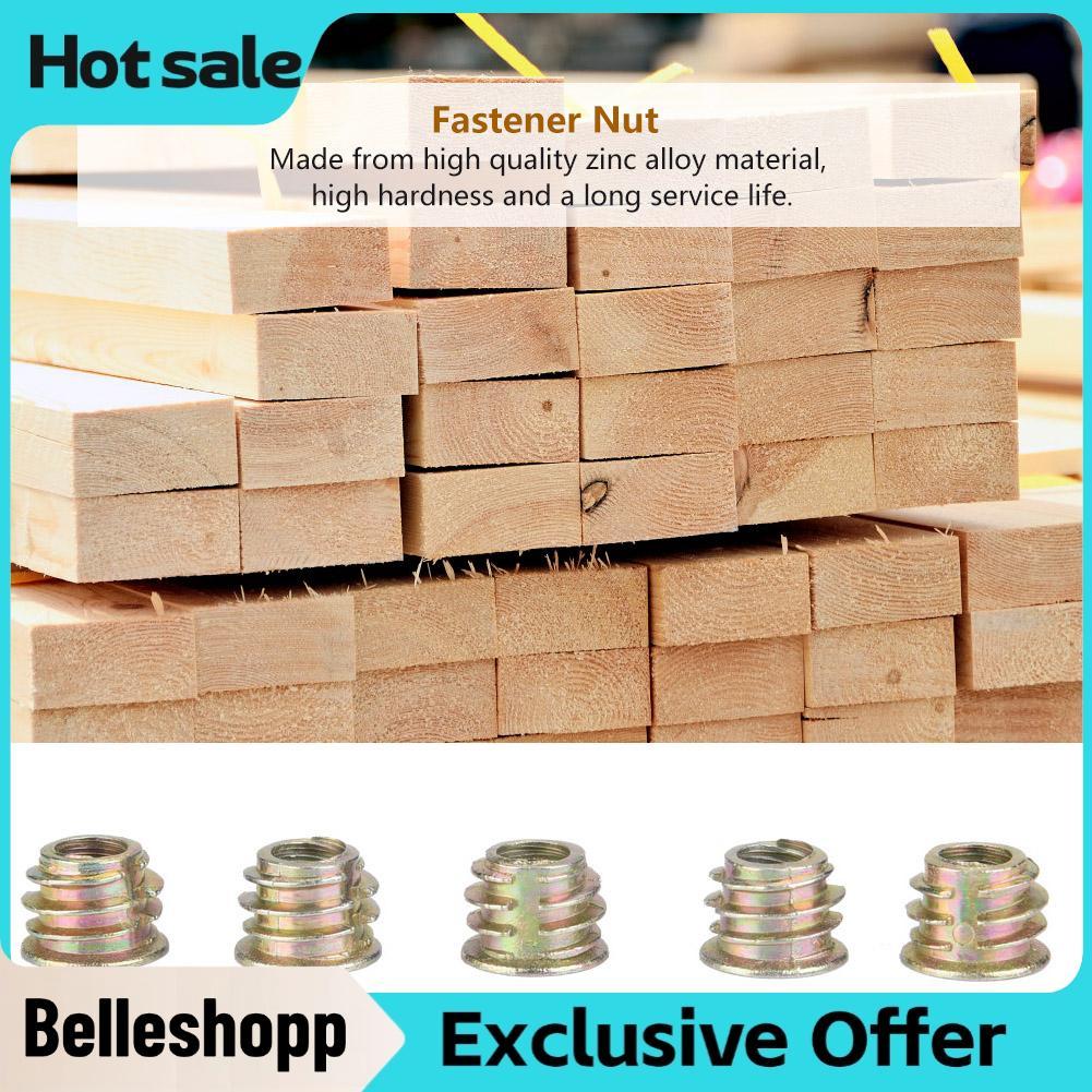 Belleshopp ViaGasaFamido สกรูน็อต 50 ชิ้น M6 Hex ชุดโลหะผสมสังกะสีภายในซ็อกเก็ตใส่ถั่วสำหรับเฟอร์นิเ