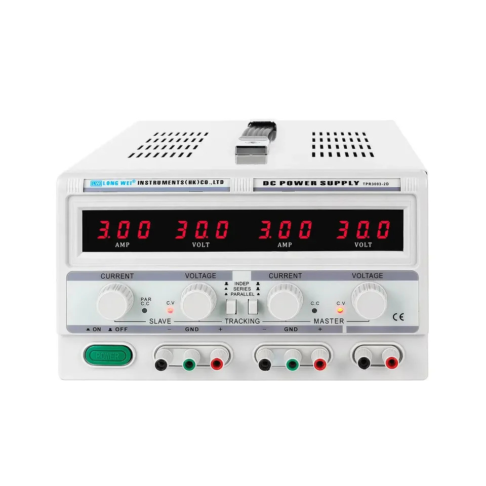 TPR3003-2D ปรับ Digital Dual Power Supply 30V 3A ห้องปฏิบัติการอุตสาหกรรม 30V 3A สามช่อง 5V 3A Linea