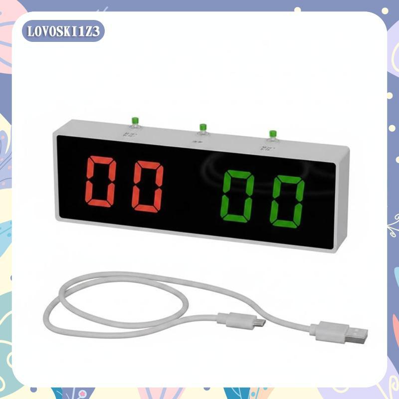 [lovoski1z3] บิลเลียดแบบชาร์จไฟได้ Score Counter Digital Tabletop Electronic Scorer พร้อมจอแสดงผล LE