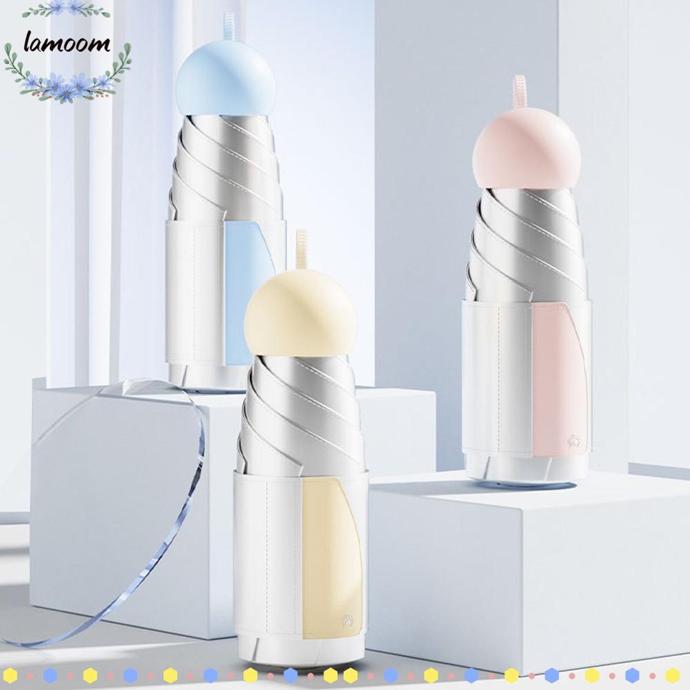 ลามู ร่มกันแดดสีเงินไทเทเนียม พับแคปซูล กันรังสียูวี พกพา น้ำหนักเบา กันแดดกันฝน ของขวัญ
