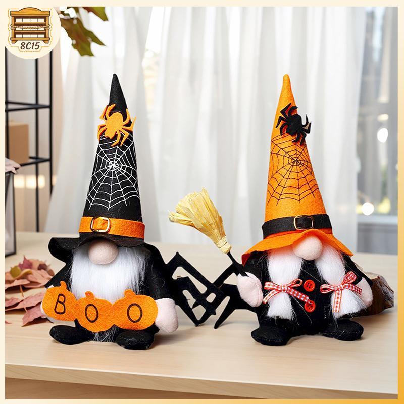 [8C15] ตุ๊กตาฮาโลวีน Gnome, ตกแต่งถาด Tiered Dinning Table Centerpiece Decor, Fall Elf ตุ๊กตา Gnome 