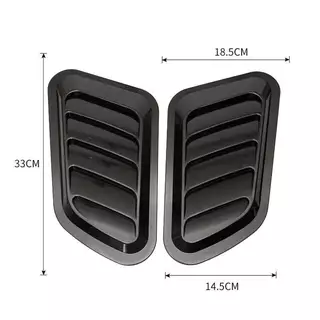 (WHMS) 1/2 ชิ้นรถ Hood Scoop ตกแต่งคาร์บอนไฟเบอร์ Air Vent Cover Universal Fit สําหรับปรับปรุงเครื่องยนต์ Airflow