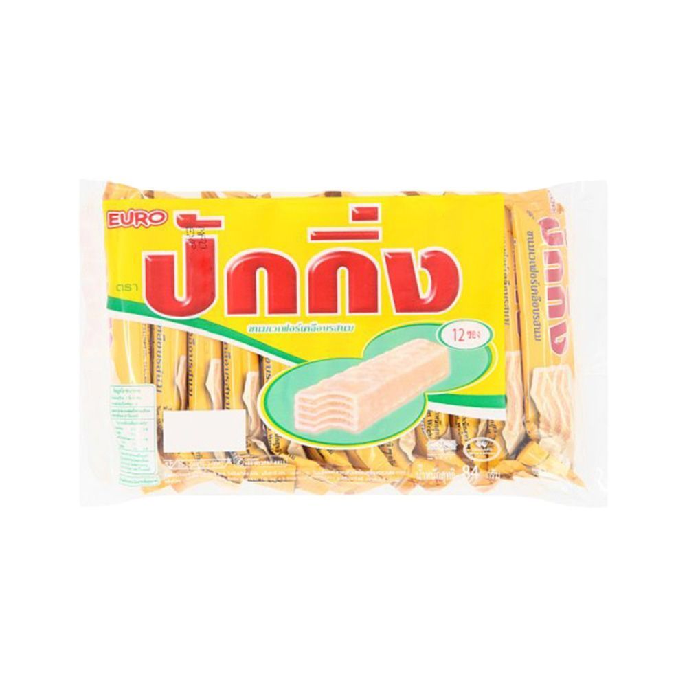 [สินค้าส่งด่วน] ปักกิ่งขนมปังเคลือบนม 7ก.X12ชิ้น PEGKEING WAFER-MILK 1X12 UNITS 7G. ราคาถูก Shopee Lazada