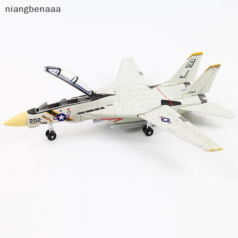 (niangbenaaa) 1:72 Scale F-14 Tomcat Fighter Jet Model - เครื่องบินพลาสติกสีขาว & ABS ดีไซน์ละเอียด ความยาว 10.24 นิ้ว ใหม่