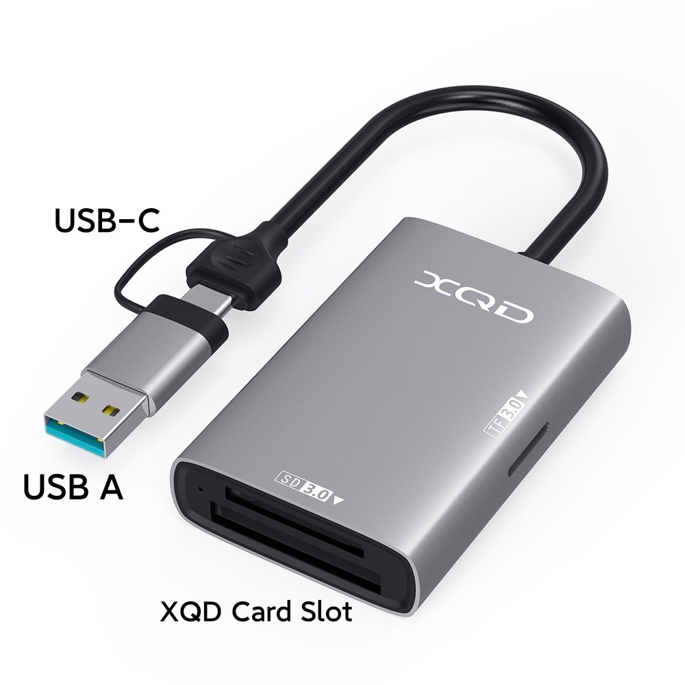 Type-C/USB ถึง XQD SD TF Card Reader USB C 3.0 การ์ดหน่วยความจําใช้งานร่วมกับ Nikon Sony G/M Series 