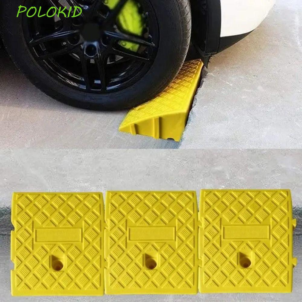 POLOKID Curb Ramp, พลาสติกแบบพกพารถเกณฑ์ Ramp, Heavy Duty เกณฑ์ Ramp น้ําหนักเบาทนทานพื้นผิวพื้นผิวล