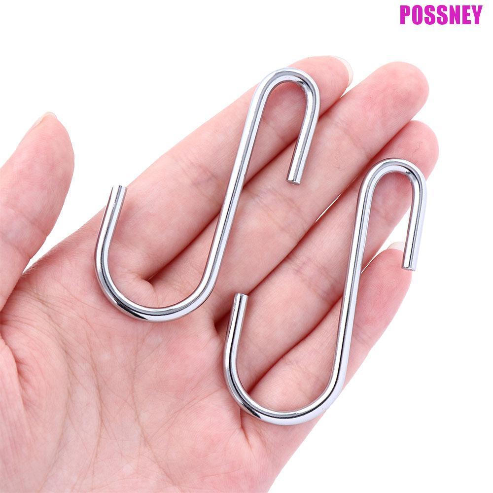 POSSNEY Hooks S Type Black Silver สําหรับแขวน Pans Pots S รูปอุปกรณ์ห้องน้ํา
