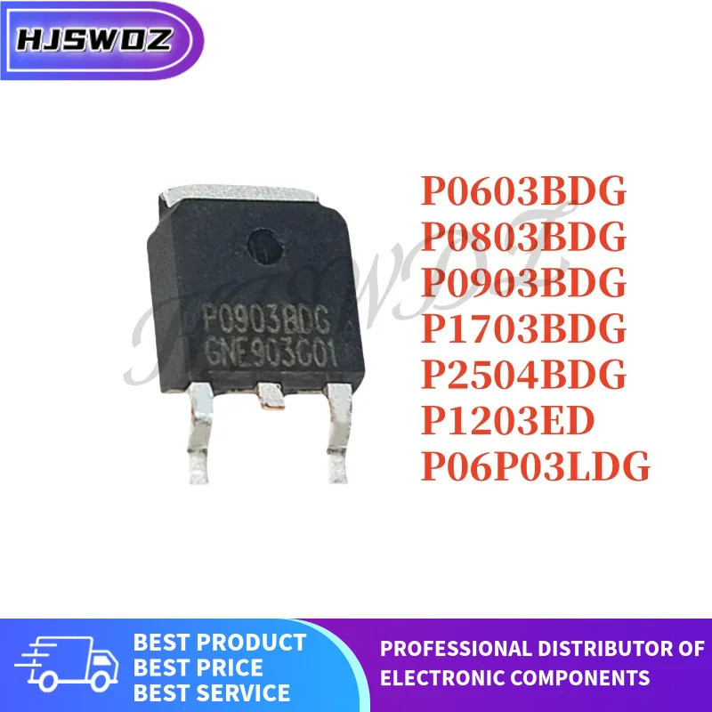 10PCS 100% P2504BDG P0903BDG P1703BDG P06P03LDG P1203ED P0803BDG P0603BDG TO-252 MOS Tube mosชิปicS 