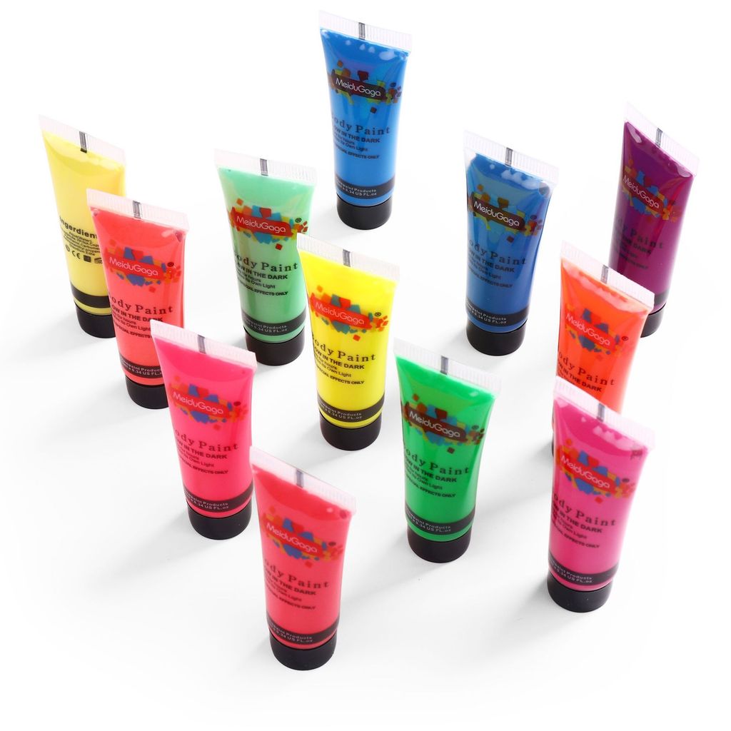 Face Gloss 10mlUV Halloween Face Gloss Face Paint Cream Glossy Face Gloss Luminous Body Paint9960423